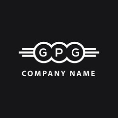 GPG letter logo design on black background. GPG  creative circle letter logo concept. GPG letter design.