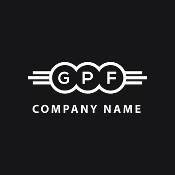 GPF letter logo design on black background. GPF  creative circle letter logo concept. GPF letter design.