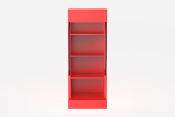 Display stand, retail display stand for product , display stands isolated on white background. 3d illustration