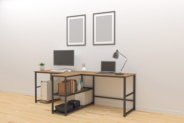 Workstation Frame and Screen Mockup