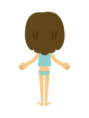 女性　下着　全身