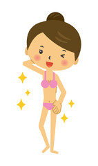 女性　下着　全身