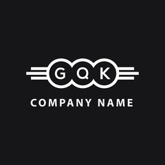 GQK letter logo design on black background. GQK  creative circle letter logo concept. GQK letter design.