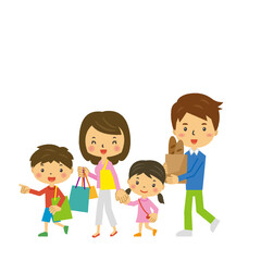 家族でショッピング