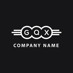 GQX letter logo design on black background. GQX  creative circle letter logo concept. GQX letter design.