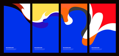 Abstract liquid and fluid abstract shape for brochure design template