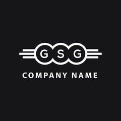 GSG letter logo design on black background. GSG  creative circle letter logo concept. GSG letter design.