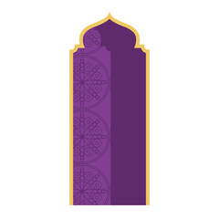 purple arch islamic frame