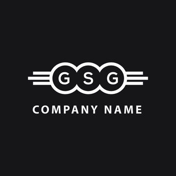 GSG letter logo design on black background. GSG  creative circle letter logo concept. GSG letter design.