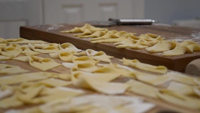 Getting Faworki polish sweet dish ready for fat thursday holiday 