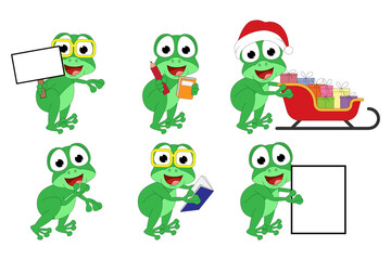 cute frog animal cartoon graphic
