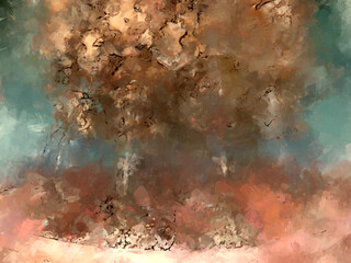 Expressive brushed painting on canvas. Abstract texture. 2d illustration. Wide brushstrokes. Modern digital art. Contemporary brush. Modern expression. Popular style pattern painted image.