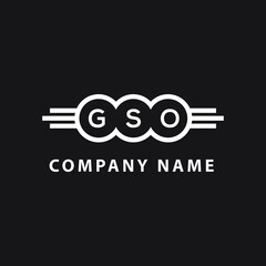 GSO letter logo design on black background. GSO  creative circle letter logo concept. GSO letter design.