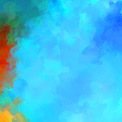 Fototapeta na wymiar Wall art. Unique and creative illustration. Brush stroked painting. Abstract background of colorful brush strokes. Brushed vibrant wallpaper. Painted artistic creation.