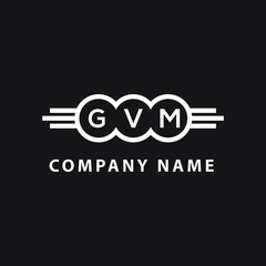 GVM letter logo design on black background. GVM  creative circle letter logo concept. GVM letter design.