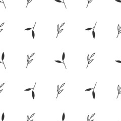 Fototapeta premium Hand drawn floral seamless pattern