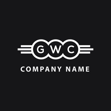 GWC letter logo design on black background. GWC  creative circle letter logo concept. GWC letter design.
