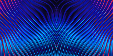 3D illustration of colorful wavy reflective design wallpaper. Graphic illustration for wallpaper, banner, background, card, book cover or website. Abstract glossy background.