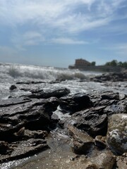 rocks and sea