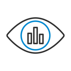 Eye With Market Chart Inside Pupil Icon