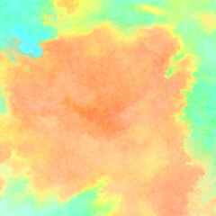 Modern brush strokes painting. Soft color painted illustration of soothing composition for poster, wall art, banner, card, book cover or packaging. Watercolor abstract painting with pastel colors.