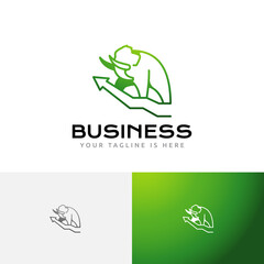 Elephant Up Finance Business Management Line Modern Economic Logo