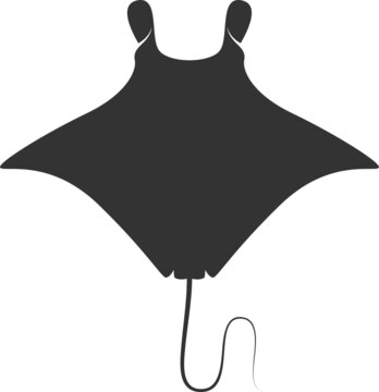 recommend clip art: Manta Ray Silhouette. Isolated Vector Animal Template for Logo Company, Icon, Symbol etc 