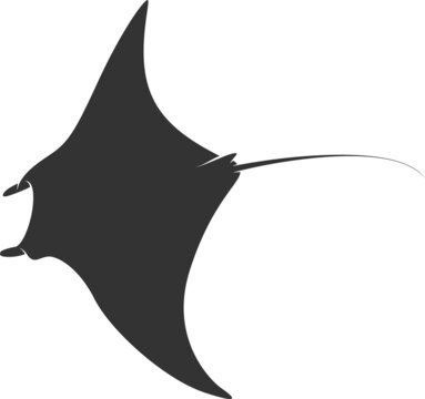 recommend clip art: Manta Ray Silhouette. Isolated Vector Animal Template for Logo Company, Icon, Symbol etc 