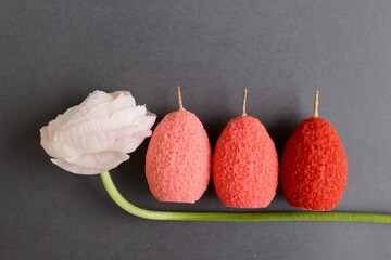 Easter eggs shaped candles. Soy wax blend hand-poured candles for easter decoration