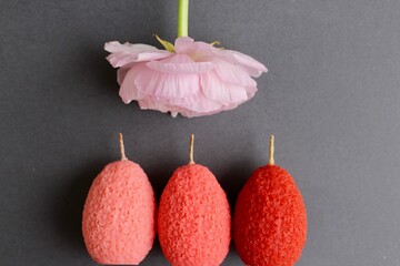 Easter eggs shaped candles. Soy wax blend hand-poured candles for easter decoration