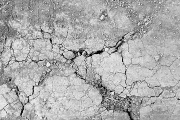 soil crack texture, black & white style