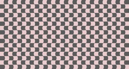Optical illusion. Distorted chessboard