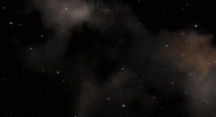 Star field in galaxy space with colorful nebula. Sci fi background of deep space. Ethereal wallpaper.