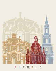 Dresden skyline poster