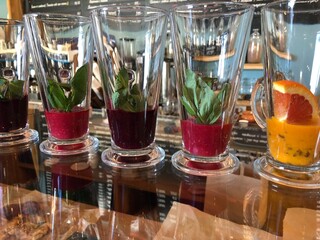 glasses of fruit tea