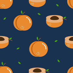 Peach seamless flat pattern