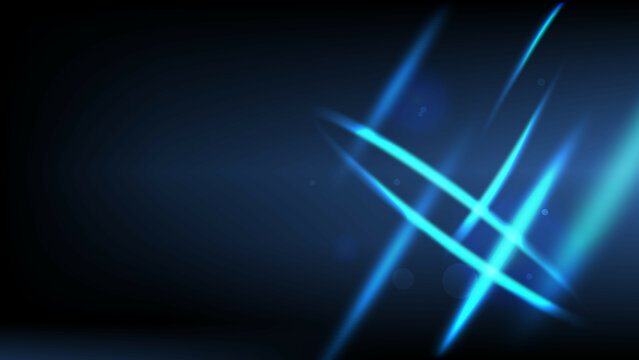 Bloue glowing Lights background with bokeh particles