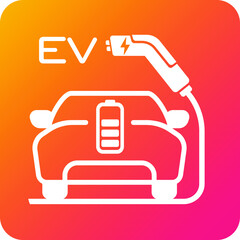 electric car charging station vector icon illustration, charging station icon 
