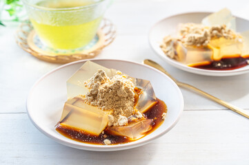 黒蜜きなこ寒天