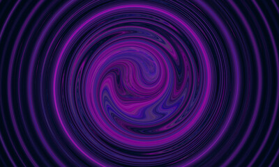 Mesmerizing liquid stains and ripples in the hearth of fluid funnel of digital 3d artwork. Hypnotic illustration as concept of sound and rhythm, color mix and infinity. Great as cover print designs.