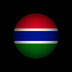 Country Gambia. Gambia flag. Vector illustration.