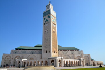 Maroc, Casablanca, la Mosquée Hassan II est un  ouvrage exceptionnel qui a nécessité 7 ans de...