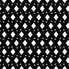 White diamonds and wrenched background. Vector seamless pattern of white rhombuses.