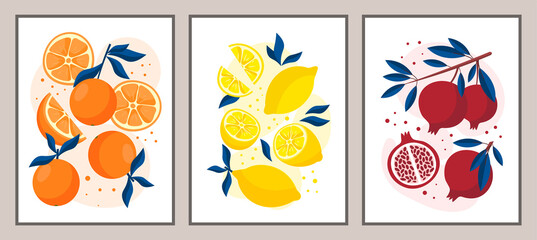 Set of contemporary art