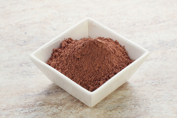 Natural organic cocoa powder for culinary