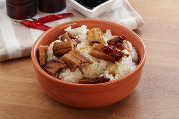 Roasred eel with steamed rice