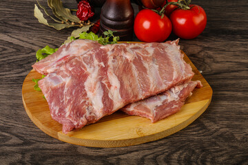 Fototapeta premium Raw pork ribs for cooking