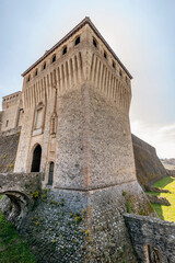 Obraz premium A bastion of the ancient castle of Torrechiara, Parma, Italy