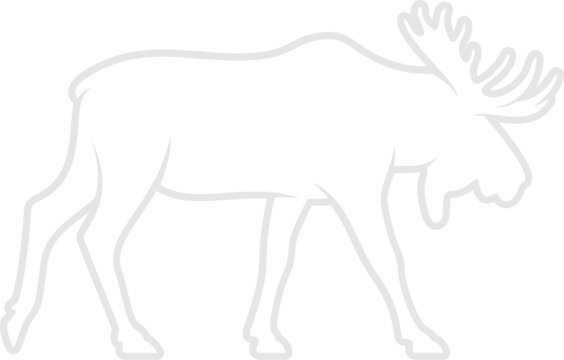 recommend clip art: Moose Silhouette. Isolated Vector Animal Template for Logo Company, Icon, Symbol etc 