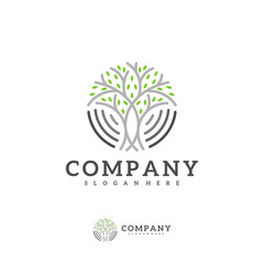 Tree logo vector template, Creative Tree logo design concepts